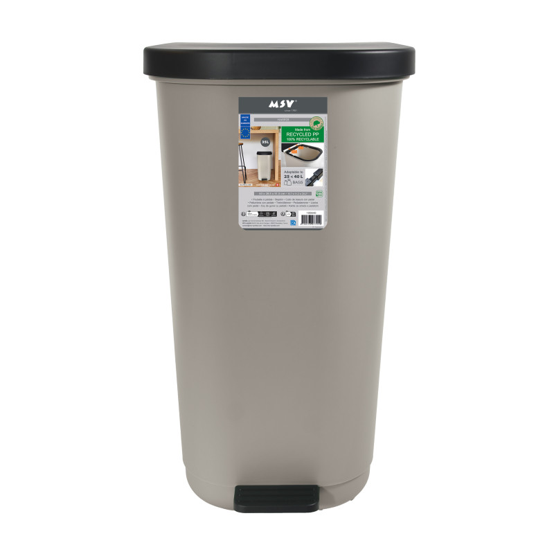 TAUPE 35L HARPER BIN
