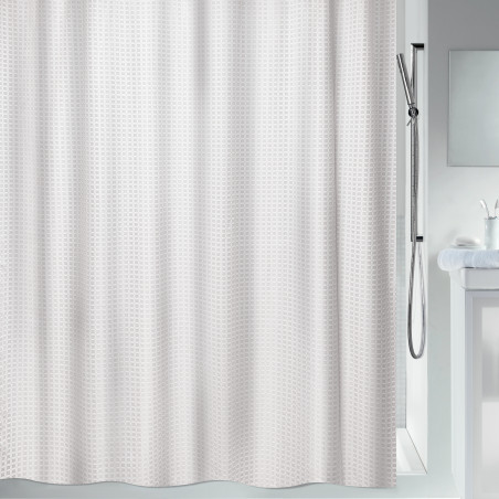 Spirella Duschvorhang CARLINA Polyester- 180x200cm Weiß