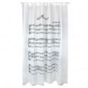 Rideau de douche Polyester VIVALDI 180x200cm QUALITÉ PREMIUM Noir & Blanc - Anneaux inclus MSV MSV