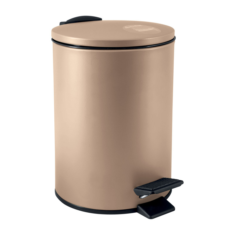 Poubelle à  pédale ADELAR 3L Acier Cappuccino mat Spirella