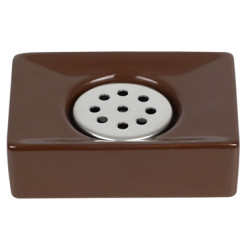 Porte savon Céramique QUADRO Marron Spirella