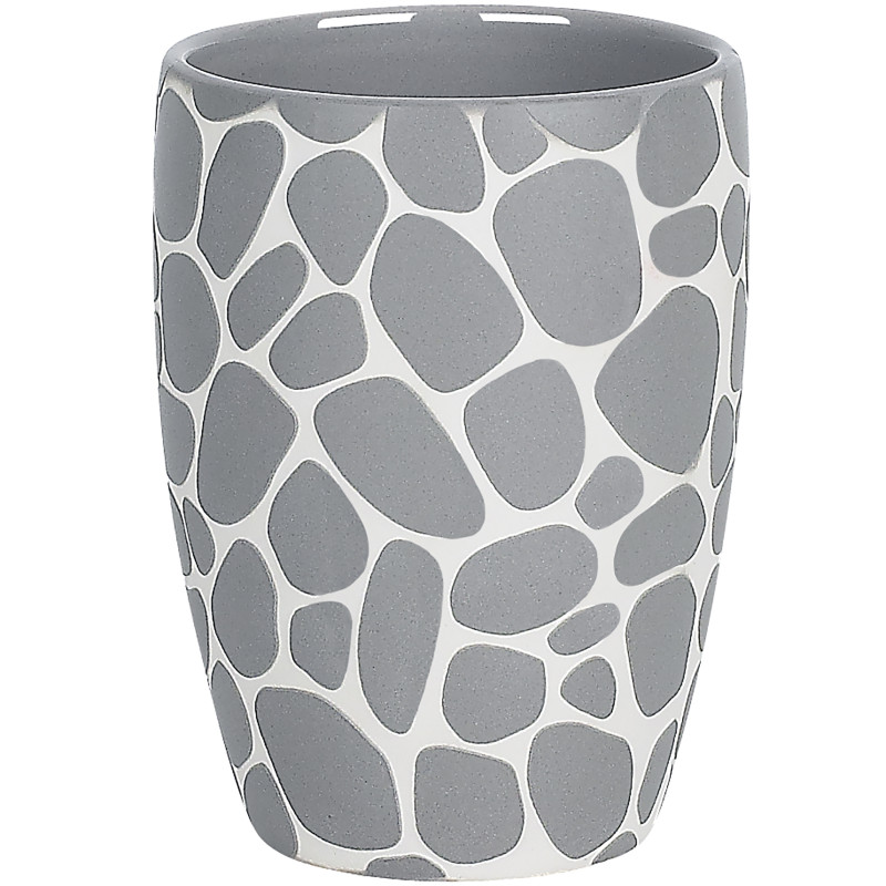 DARWIN PEBBLE Grey Ceramic Goblet Spirella