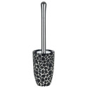 Toilet brush with ceramic holder DARWIN PEBBLE Black Spirella