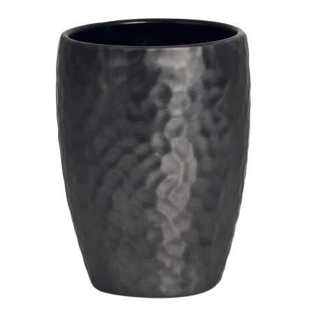 Ceramic tumbler DARWIN HAMMERED Black Spirella
