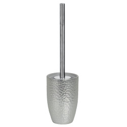 Brosse Wc avec support Céramique DARWIN HAMMERED Argenté Spirella