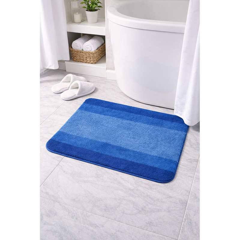 Alfombra de baño de poliéster BALANCE 60x90cm Azul Spirella