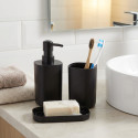 Set de 3 accesorios de baño LONA Negro MSV