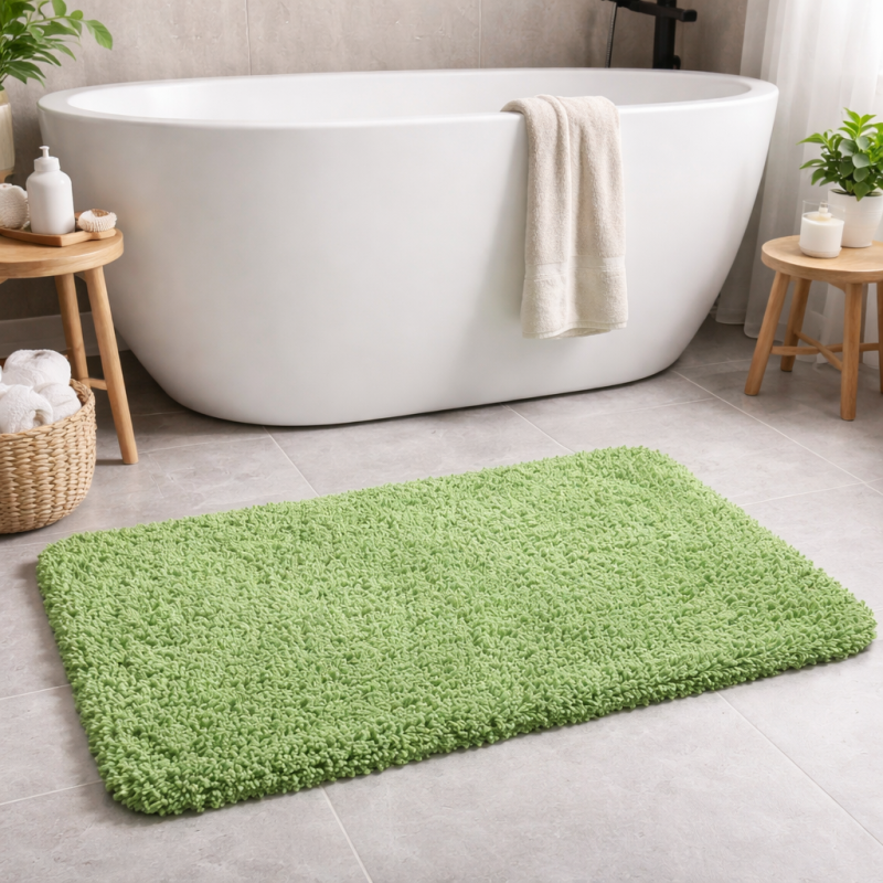 Tapis de bain Microfibre HIGHLAND 70x120cm Vert Olive Spirella