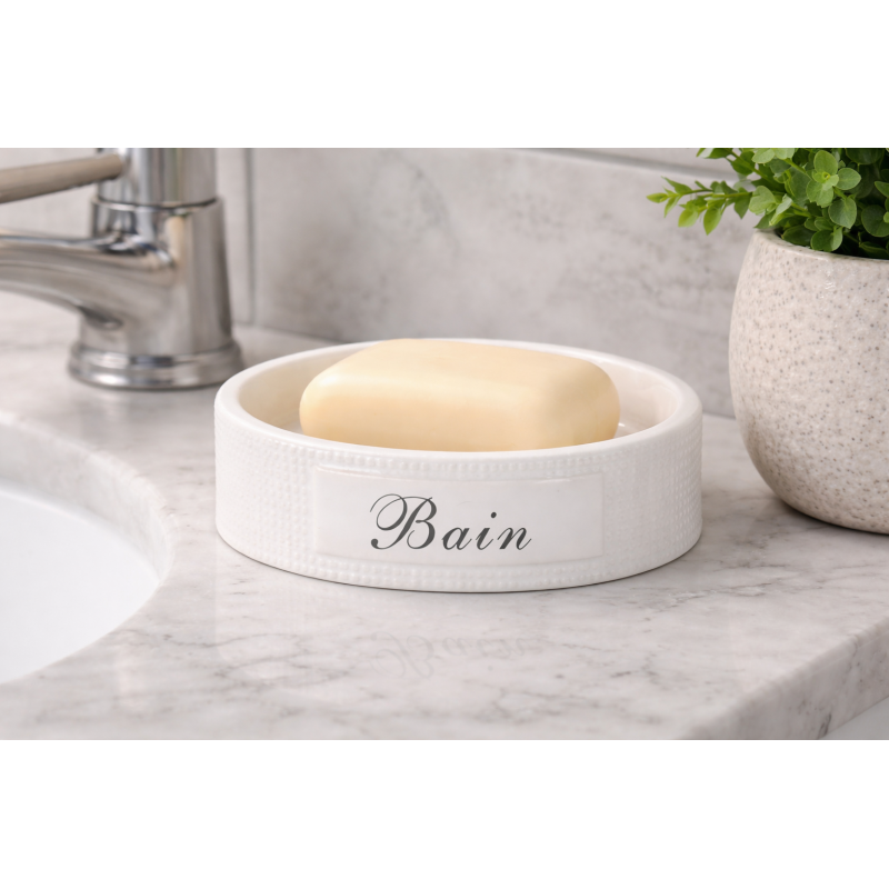 Porte Savon Céramique DINAN Blanc MSV