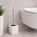 MSV WC-Bürste mit Halter aus MDF & Edelstahl WAVE Beige