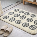 MSV Badematte BEGONIA Mikrofaser 50x80cm Braun & Beige