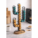Distributore di cialde di cactus dal design industriale Legno e Acciaio ELIE Nero opaco MSV