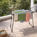 Steel winged laundry drying rack 18M Matt black MSV
