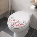 Asiento de inodoro termo duro con estampado floral - Bisagras PS MSV