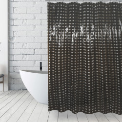 PVC Shower curtain BRISTOL 180x200cm black MSV
