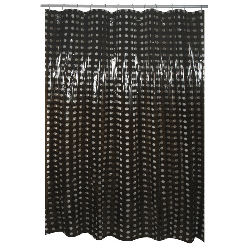 Cortina de ducha PVC BRISTOL 180x200cm Negro MSV