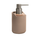 dispenser di sapone in poliresina e legno SYBELLA cappuccino Spirella