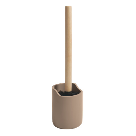 Scopino con supporto in poliresina e legno SYBELLA cappuccino Spirella