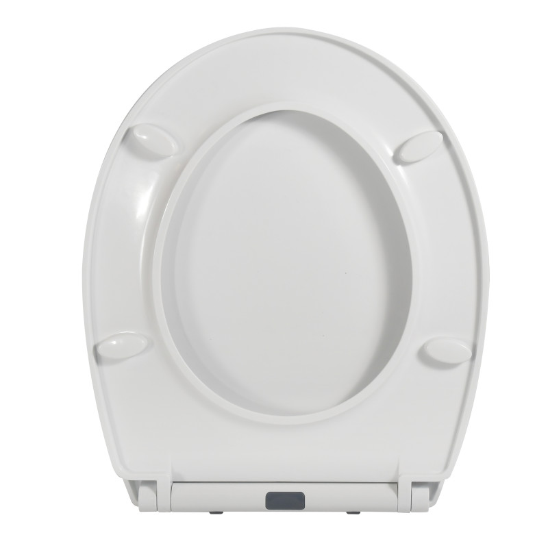 MSV WC-Sitz aus weißem PP ROBIN - Edelstahlscharniere