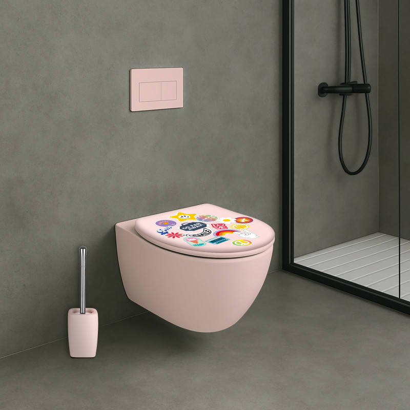 Sedile WC MDF ARNOLD - Cerniere MSV in acciaio inossidabile