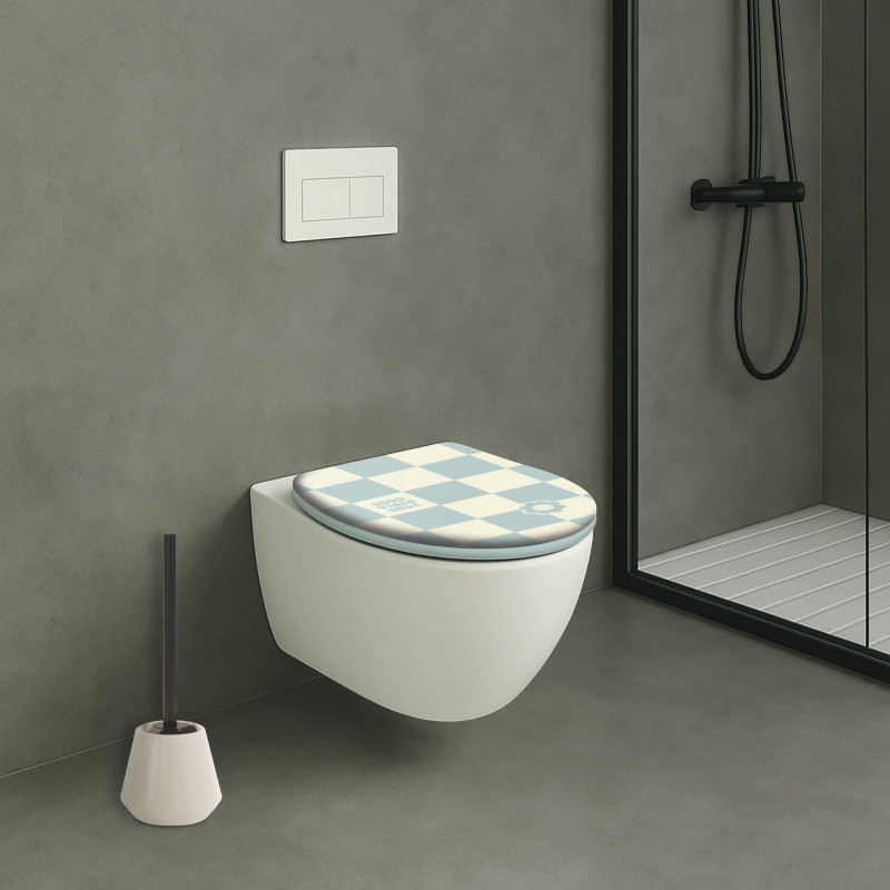 Tapa de Inodoro MDF BONNIE - Bisagras  Acero Inoxidable MSV