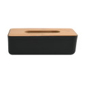 Scatola per fazzoletti KAMLA Bamboo Nero opaco MSV