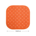 Tapis Fond de douche antidérapant Caoutchouc CLASS 54x54cm Orange MSV