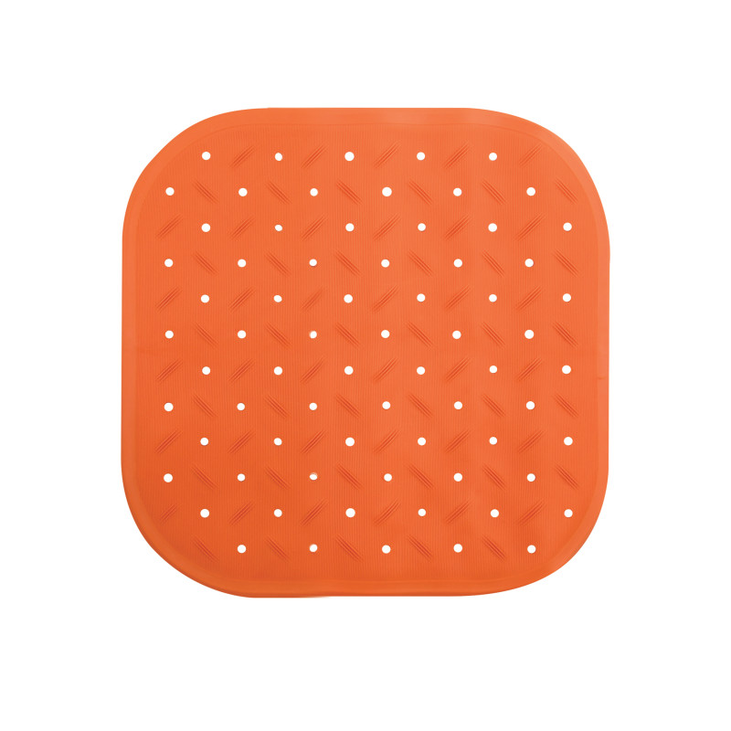 Tapis Fond de douche antidérapant Caoutchouc CLASS 54x54cm Orange MSV