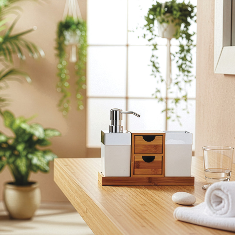 Set de accesorios de baño KEA Bamboo y PS MSV