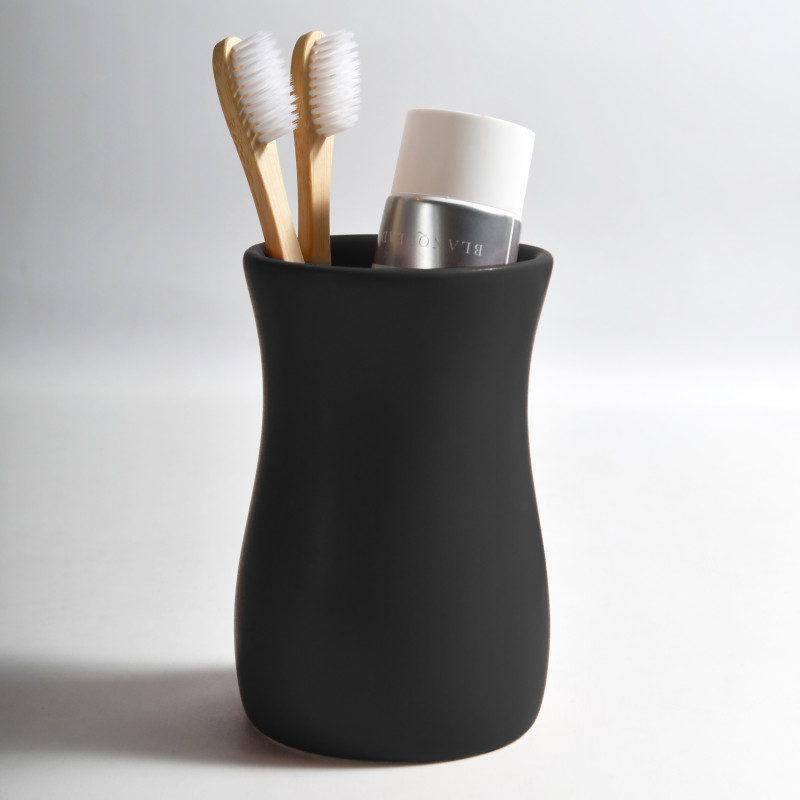 Bicchiere in ceramica PALMA Nero MSV