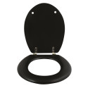 MSV WC-Sitz MDF CLÉO Mattschwarz - Edelstahlscharniere
