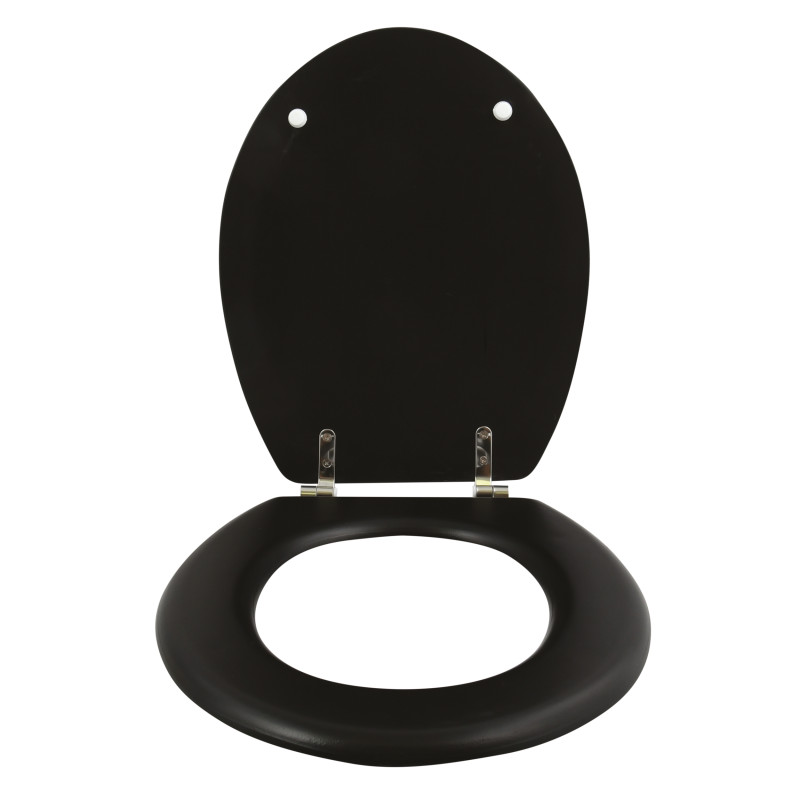 MSV WC-Sitz MDF CLÉO Mattschwarz - Edelstahlscharniere