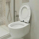 MSV WC-Sitz Thermo-Hart- EASY CLEAN Weiß - Edelstahlscharniere