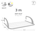 Etendoir balcon 3M Acier Blanc & Noir MSV