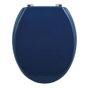 Sedile WC CLÉO in MDF blu scuro - Cerniere MSV in acciaio inossidabile