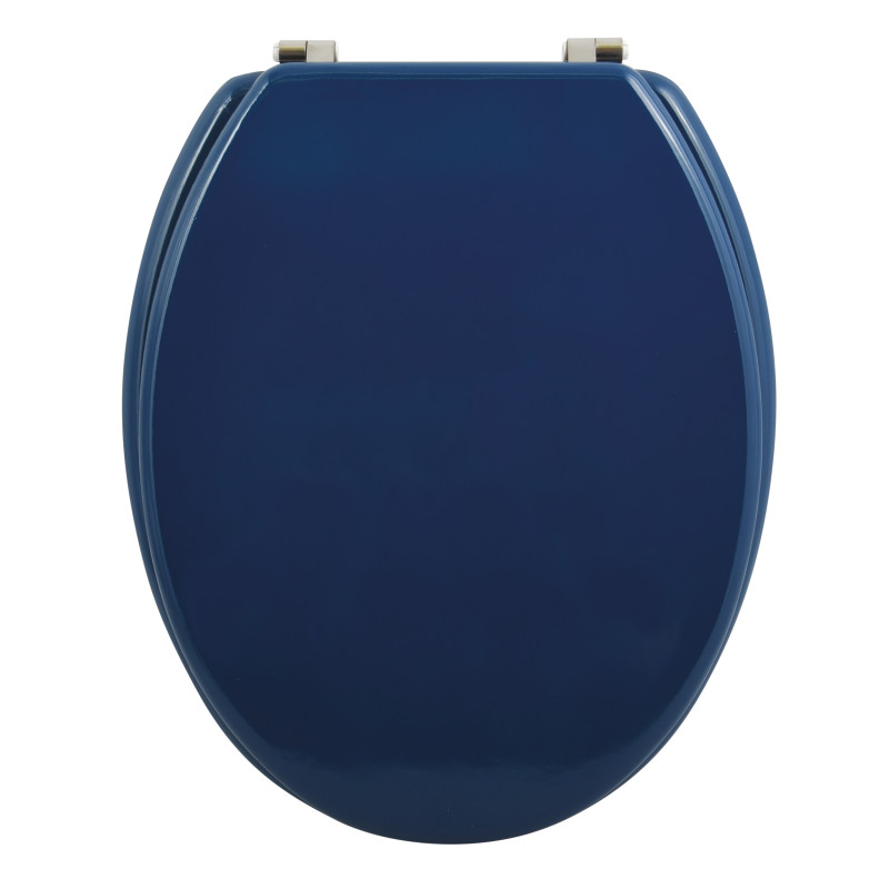 Toilet seat MDF CLÉO Dark Blue - stainless Steel Hinges MSV