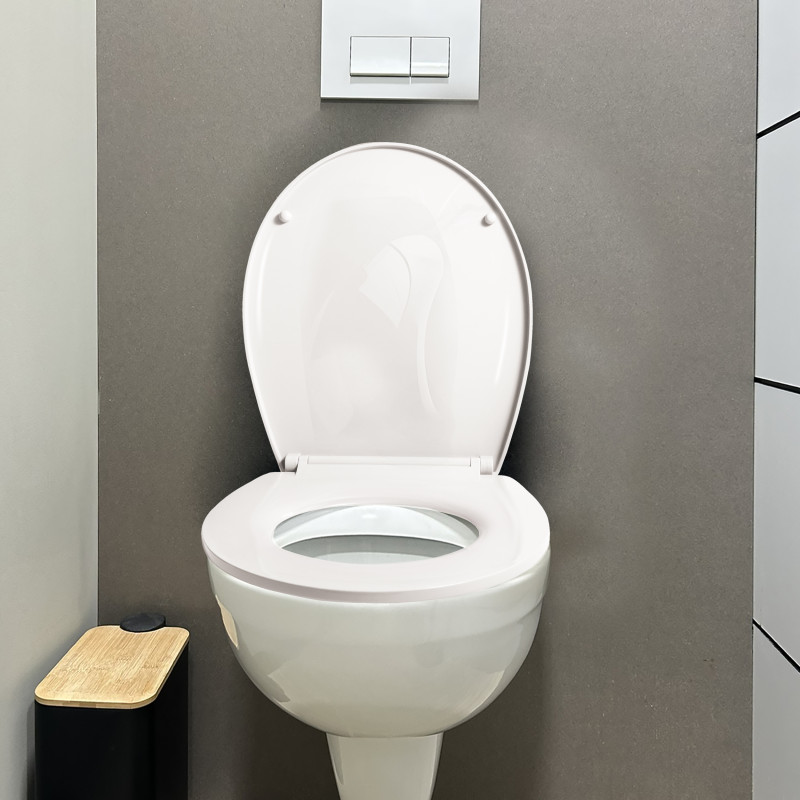 SEDILE PER WC BROOKE PP 100% RICICLATO BIANCO LUCIDO SPIRELLA