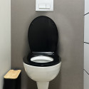 SEDILE PER WC BROOKE PP 100% RICICLATO NERO LUCIDO SPIRELLA