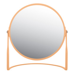 Miroir grossissant sur pied Acier AKIRA Pêche mat Spirella