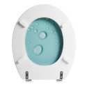 Sedile WC MDF MOANA Blu - Cerniere MSV in acciaio inossidabile