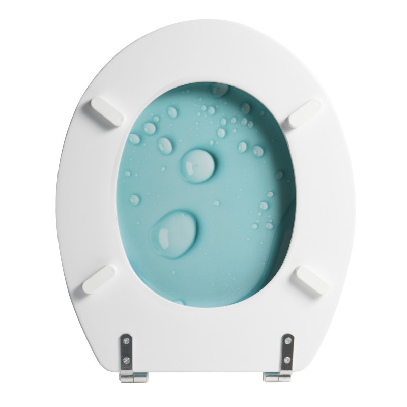 Sedile WC MDF MOANA Blu - Cerniere MSV in acciaio inossidabile