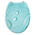 Sedile WC MDF MOANA Blu - Cerniere MSV in acciaio inossidabile