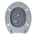 Tapa de Inodoro MDF MOANA Gris - Bisagras  Acero Inoxidable MSV