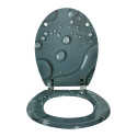 Sedile WC MDF MOANA Grigio - Cerniere MSV in acciaio inossidabile