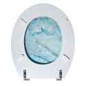 Abattant wc MDF ANGEL Bleu - Charnières Inox MSV