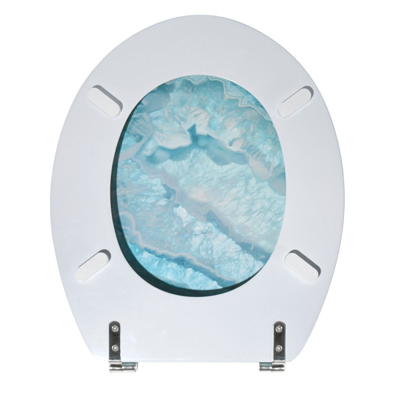 MSV WC-Sitz MDF ANGEL Blau - Edelstahlscharniere