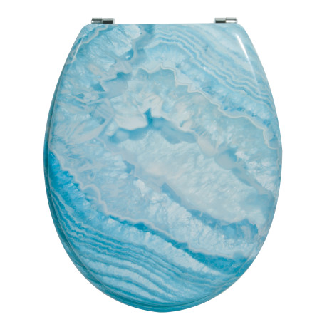 Sedile WC MDF ANGEL Blu - Cerniere MSV in acciaio inossidabile