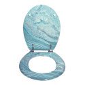 Sedile WC MDF ANGEL Blu - Cerniere MSV in acciaio inossidabile
