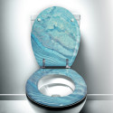Sedile WC MDF ANGEL Blu - Cerniere MSV in acciaio inossidabile