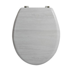 Sedile WC MDF GIULIA Grigio - Cerniere MSV in acciaio inossidabile